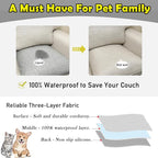Couch Arm Covers, Waterproof Armrest Cover for Sofa, Armchair, Loveseat, Non-Slip Recliner Arm Cover, Sofa Arm Covers, Headrest Covers, Arm Chair Covers Set of 2 (Light Gray, 24"×20")