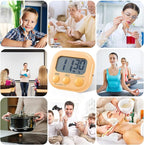 Weewooday 12 Pcs Digital Kitchen Magnetic Timer Bulk Classroom Count up Countdown Timer Large Digits Egg Loud Alarm Cute Desk Stopwatch for Teacher Kids Cooking Office (Multicolor,Vibrant Style)