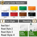 Custom Street Sign, Address Sign, 8 Colors, Reflective Option, Mounting Options, 6x24 Inch, Thick Rust-Free AlumaBond, Made in USA By My Sign Center (Contour)