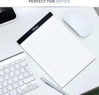 Alitte Legal Notepads 8.5 x 11, Pack of 12 - Perforated Wide Ruled Writing Pad - Premium Thick Paper, No Ink Bleeding - Blank Legal Pads For Home, Office, School, Business - 50 Sheets Per Notebook