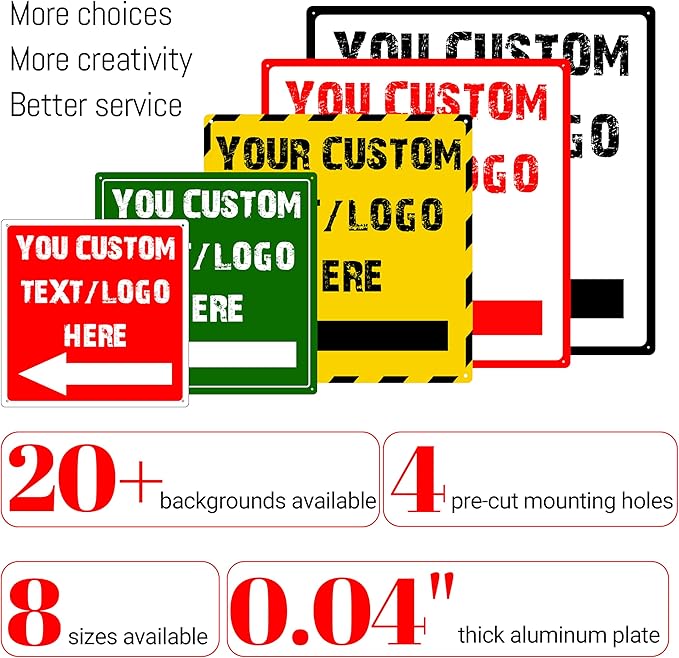 Custom Square Street Arrow Signs - 32 * 32 inches -Optional reflective, Complies with traffic standards, for street diversions and intersections