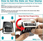MaxMark Dater 4000 Self Inking Date Stamp - Purple