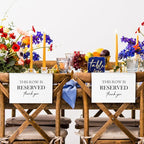 ChissNook Reserved Seating Chair Signs, This Row Is Reserved Pew Cloths Seating Placeholder for Church Pews, Wedding Decorations for Reception Parties Celebrations Event Meetings (8 PCS, White)