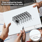 1 Pack 50 Sheets 11" x 17" Isometric Graph Paper Pad Landscape for 3D Designs Architecture Landscaping Engineering Drafting (Landscape)