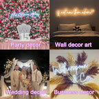 Custom Neon Sign Wedding Last Name, Plug/Battery Operated Neon Lights Customizable for Backdrop Reception, Hanging Personalized Lighted LED Signs for Bar Business, Party, Kids Room Bedroom Wall Decor
