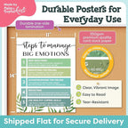 Mental Health Posters - 12 PCS (11"x14") - Coping Skills, Boundary Statements and Growth Mindset for Classroom, Therapy Office, Counseling Decor, Mental Health Gifts, School Counselor, Psych Supplies