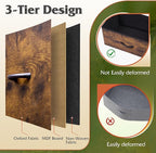 WLIVE Tall Dresser for Bedroom with 12 Drawers, Dressers & Chests of Drawers, Fabric Dressers for Closet, Storage Dresser Organizer with Steel Frame, Wood Top, Rustic Brown Wood Grain Print