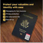 Lost Item Labels | Secure, Private Messaging Tags for Recovering Personal Items | QR Smart Labels for Travel, Everyday & Family Belongings Like Passports, Wallets, Toys | Safeguard Personal Info (24)
