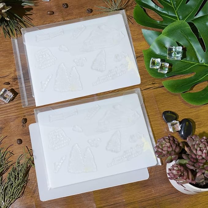 BROTOSPAC 24 PCS Clear Stamps Storage Panels,Resealable Die Cut Storage Bag, White Plastic Stamps Organizer Panels, Clear Stamp Organizer Set for Die Cutting and Decorative (24)
