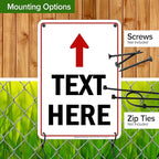 Custom Arrow,Custom Directional Sign, Up Arrow,7x10 Inches, 55 mil thick HDPE (high density polyethylene) Made in USA by My Sign Center