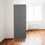 Stand Up Desk Store ReFocus Freestanding Noise Reducing Acoustic Room Wall Divider Office Partition (Ash Gray, 23.6" x 66", Stand-Alone Panel)