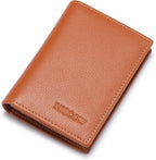 Leather Business Card Case Holder for Men & Women, Italian Calfskin