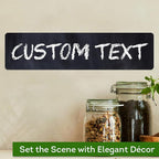 Custom Sign, Custom Street Sign, 11 Font Colors, 13 Font Styles, 4 Hole Options, 22 Sizes, 3x12 Inches, Rust Free DiBound, Fade Resistant, Made in USA by My Sign Center (Chalkboard Black)