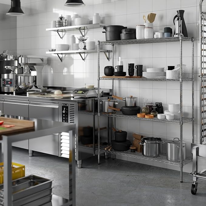 Regal Altair 14" Deep x 48" Wide x 64" Height Wire Shelving Kit | 4-Tier | NSF Commercial Storage Rack Unit