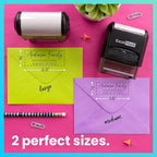 ExcelMark Personalized Return Address Stamp – Custom Self Inking Rubber Stamp (Large, Santa Catalina)
