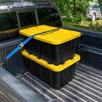 Sterilite 12-Pack Industrial Tote, Plastic Storage Container Bins with Lids, 17 Gallon - Heavy-Duty Organizing Containers for Closet, Bathroom, and Office