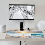 CANFLASHION Gaming Mouse Pad,Large Mouse Pads for Desk,Non-Slip Rubber Base Extended Mousepad,XXL Keyboard Mouse Mat,Stitched Edges Computer Keyboard Desk Pad,35.4x15.8inch,Beautiful Sunrise Beach