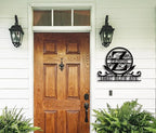 Personalized House Number Monogram Sign, Custom Address Sign with Last Name, House Numbers for Outside, Address Plaques for House，Address Numbers for Houses