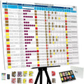 PMXBOARD Portfolio Project Management Board Set – Magnetic Whiteboard with Easel, 44” x 23”, 660 Magnets & Accessories – Track Up to 20 Projects, Budget, Risk & Timeline–Visual Project Planner&Tracker