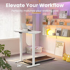 HUANUO 55 x 28 inch Electric Standing Desk Adjustable Height, 4 Memory Height Settings, Sit Stand Up Desk for Home Office & Computer Workstation, White
