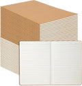 miikoul 48 Pack A5 Kraft Paper Notebook Lined Journal Bulk, 8.3 X 5.5 Inch, 60 Pages/30 Sheets, 80gsm, Travel Notebook Notepad for Adult, Students, Gift, Office, Back to School Supplies