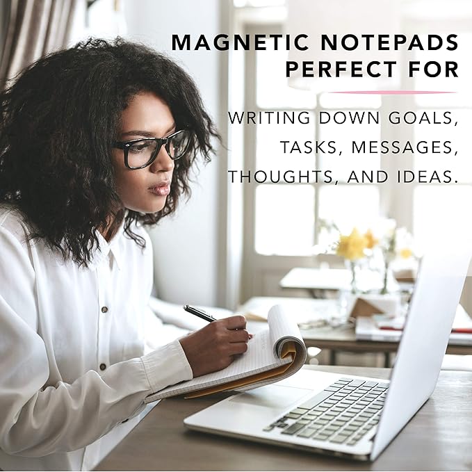 Graphique Magnetic Notepad, Chambray – 100 Sheets, 4” x 9.25” x .5” – Front Says, “Shopping List”, Sticks to Any Magnetic Surface, Perfect for Shopping and Grocery Lists, Makes a Great Gift