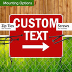 Custom Arrow,Custom Directional Sign, Right Arrow, 24x30 Inches, Rust Free .063 Aluminum, Fade Resistant, Made in USA by My Sign Center