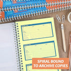Spiral Bound Phone Message Book 5-1/4x11inch Phone Message Forms Book 2 Part Carbonless Phone Message Pads Phone Call Log Book Voicemail Log Book While You Were Out Message Pad 4 Messages/Page