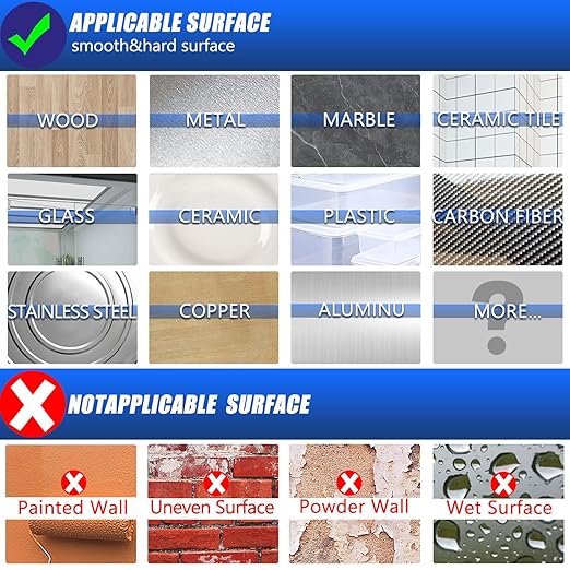 10 Rolls-9.85 FT Double Sided Mounting Tape Heavy Duty Removable,Clear Thick Nano Tape Adhesive Reusable,Wall Poster Picture Hanging Strips Putty, Sticky Tack Gel Glue for Hangers,Photo