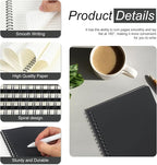 miikoul 60 Packs A5 Spiral Notebooks, Black Ruled Notebooks Bulk, 8.3"×5.5", 60 Sheets/120 Pages, Hardcover Lined Journal Notepad Travel Notebooks for Office and Back to School Supplies