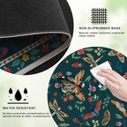 iCasso Desk Mat, Desk Matt for Desktop, Cute Desk Pad Mat, XXL Large Mouse Pad for Desk, Anti-Slip Big Mousepad with Stitched Edges, Keyboard Pad Mouse Mat for Computer(Green)