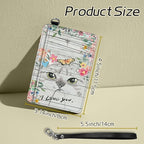 BWEGRHE Small Travel Wallets, Cat Flowers Slim Minimalist Front Pocket Wallet with Wristlet, RFID Blocking PU Leather Credit Card Holder with ID Window Change Purse for Men Women