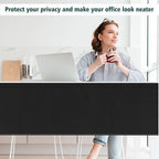 EcoBrisa 48" Under Desk Privacy Panel with Cable Management Organizer Sleeve Self-Adhesive Modesty Panel for Cord Organizer Pockets and Desk Skirt for Home Office or Standing Workstation