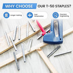 meite T-50 Stainless Steel Staples Marine, 9/16 Inch Heavy Duty Staples for Staple Gun - 20 Gauge 3/8 Inch Crown T-50 Upholstery Staple for Salt Water, Marine Applications (1 Case)