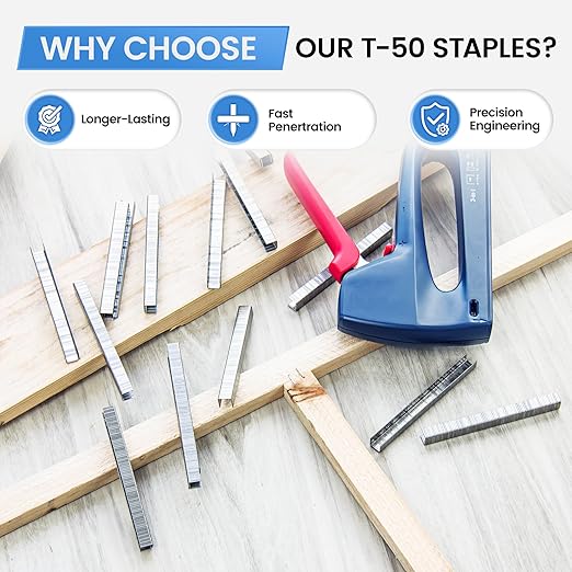 meite T-50 Stainless Steel Staples Marine, 9/16 Inch Heavy Duty Staples for Staple Gun - 1512 Counts, 20 Gauge 3/8 Inch Crown T-50 Upholstery Staple for Salt Water, Marine Applications