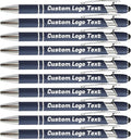 HEYZARDA Personalized Pens with Name Text Logo Custom Ballpoint Pen for Business Office Events with Stylus for Touchscreen 10 Pcs Navy