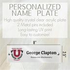 Custom Door Name Plate with Business Logo - 28 Backgrounds - Personalized Name Plate for Wall, Office Decor, Workspace Decorations