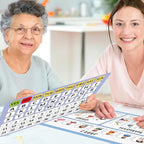 6 Pcs Communication Boards for Non Verbal Adults 11.81 x 8.27'' Colorful Picture Symbol Communication Cards Speech Tool for Autism Aphasia Stroke Patients Hospital Care Use (Multi)