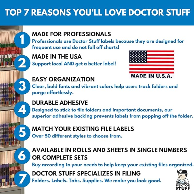 Doctor Stuff - File Folder Labels, Terminal Digit Filing, Consecutive Double Digit Numbers 20-29, Barkley FDDBM Match - BXDM Series Chart Stickers, Yellow, 1" x 1-1/2", 500/Roll