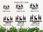 Personalized Metal Deer Address Signs for Outdoor, Custom House Number Sign, House Numbers for Outside,Address Numbers for Houses