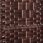 HOMCOM Room Divider, 6 Panel Folding Privacy Screen, 6FT Tall Portable Wicker Weave Partition Wall Divider for Bedroom, Home Office, Brown