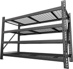 Yardenaler 8000LBS 78 "W x 24 "D x 72 "H Garage Shelving, 4-Tier Industrial Iron Shelving Unit Garage Storage Rack for Basement Warehouse, Black