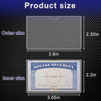 10 Pack Social Security Card Protector Medicare New Credit Card Holder,24 Mil Soft Clear Card for Waterproof SSN Card Protector，ID/Debit/Credit Card Covers Sleeve (10)