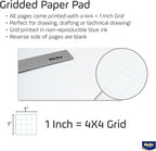 Maped Helix Bond Pad, 4 X 4 Grid, 17 x 22 Inches, 50 Sheets, White (37996)