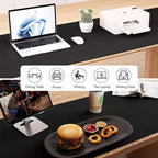 Aothia Leather Desk Pad Protector, Office Desk Mat, Large Mouse Pad, Laptop Desk Pad, Non-Slip PU Leather Desk Blotter, Waterproof Desk Writing Pad for Office and Home (Black, 47" x 24")