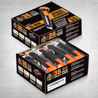 REXBETI 36 Pack Utility Knife, Retractable Box Cutter for Cartons, Cardboard and Boxes, 18mm Wider Razor Sharp Blade, Smooth Mechanism, Perfect for Office and Home use (36 Pack)