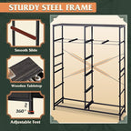 WLIVE Tall Dresser for Bedroom with 12 Drawers, Dressers & Chests of Drawers, Fabric Dresser for Closet, Living Room, Storage Dressers with Storage Drawers, Steel Frame, Wood Top, Charcoal Black