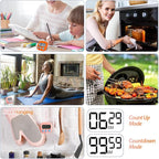 Weewooday 24 Pcs Digital Kitchen Timer Magnetic Timer Bulk On/Off Switch Minute Second Count up Countdown Loud Alarm for Exercise Cook Baking (Multicolor)