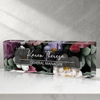 Custom Office Name Plate, Personalized Gifts for Women & Men, Appreciation Gifts for Employees, Office Desk Accessory (Night Flower)