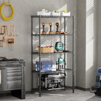 SINGAYE 5 Shelf Adjustable Heavy Duty Storage Shelving Unit 350 lbs per Shelf Steel Organizer Wire Rack Storage for Garage Office Pantry Ktichen Black 14" Dx36 Wx72 H